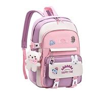 Mumuve Bonita mochila escolar para niñas, adolescentes, mujeres, estudiantes, mochila de viaje informal con alfileres, Multicolor-10, 19.5x15.6in