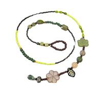 Mumuve Collar de cuentas étnicas artesanales, con textura simple, adecuado para aquellos que aman lo retro y la naturaleza