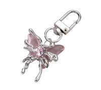 Mumuve Elegante llavero de resina con forma de mariposa de aleación, llavero único, colgante de bolsa, accesorio de moda para mujer, 3.12x2.34in, aleación, resina