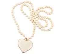 Mumuve Ethnic Styles - Collar con colgante de corazón turquesa para mujer, cadena larga vintage ajustable