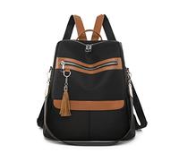 Mumuve Mochila casual de gran capacidad para mujer, impermeable, mochila escolar para estudiantes, Negro, As shown in the picture (error 1-3cm)