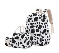 Mumuve Mochila escolar con estampado de vaca para niñas, niños, adolescentes, portátil, bolsa de almuerzo, Varios colores: 6, 17.94x14.04in