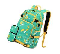 Mumuve Mochila escolar con estuche para lápices para niños y niñas, bolsas de laptop de gran capacidad, carga USB, Green, As shown in the picture (error 1-3cm)