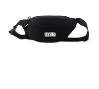 Mumuve Riñonera pequeña con letras y correa ajustable, bonito cinturón, Black, As shown in the picture (error 1-2cm)