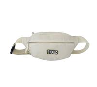 Mumuve Riñonera pequeña con letras y correa ajustable, bonito cinturón, White, As shown in the picture (error 1-2cm)