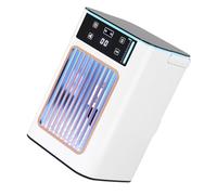Mumuve Ventilador portátil de 3 velocidades con luz LED de 7 colores, apto para refrigeración propia en espacios pequeños