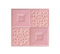 MUMUXIAO 10 hojas de azulejos de pared de espuma de polietileno sintético 3D, papel tapiz de ladrillo, autoadhesivos, papel adhesivo de vinilo impermeable para decoración de pared del hogar (rosa