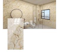 MUMUXIAO 10 hojas de mármol para despegar y pegar paneles de pared impermeables de 60 x 30 cm, autoadhesivos, azulejos de pared de PVC para cocina y baño (beige 3)