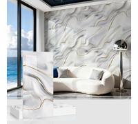 MUMUXIAO 10 hojas de panel de pared de mármol, despegar y pegar, 30 x 60 cm, autoadhesivo, PVC, azulejos de pared impermeables para cocina, dormitorio (gris 1)