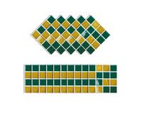 MUMUXIAO 15 azulejos adhesivos de mosaico 3D de 10 x 10 cm, paneles de pared autoadhesivos, murales impermeables para cocina y baño (amarillo)