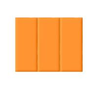 MUMUXIAO 3 piezas de acolchado de pared para niños, panel de acolchado de pared 3D anticolisión de 20 x 50 cm, paneles de pared tapizados para cabecero de cama para protección de guardería (naranja)