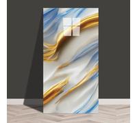 MUMUXIAO 60 x 30 cm, 10 hojas de azulejos de mármol 3D, paneles de pared autoadhesivos impermeables de espuma de PVC para decoración de paredes interiores (azul 2)