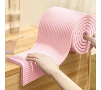 MUMUXIAO Acolchado de pared 3D anticolisión para niños, paneles de cojín tapizados de pared autoadhesivos, para despegar y pegar en el panel de cabecero para protectores de esquinas (rosa, 15 x 200 cm