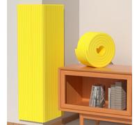 MUMUXIAO Cabecero tapizado autoadhesivo de 20 x 200 cm, para pared, acolchado 3D anticolisión para dormitorio (color amarillo)