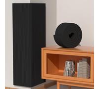 MUMUXIAO Cabecero tapizado autoadhesivo de 20 x 200 cm, para pared, acolchado 3D anticolisión para dormitorio (negro)