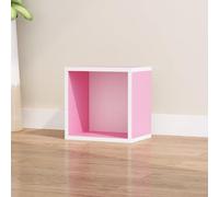 MUMUXIAO Estantería organizadora de almacenamiento de cubos pequeños, estantería apilable con diseño antivuelco, armario de almacenamiento modular para dormitorio, oficina, dormitorio (rosa)