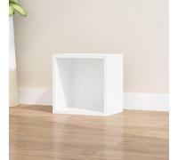 MUMUXIAO Estantería organizadora de almacenamiento de cubos pequeños, estantería apilable con diseño antivuelco, armario de almacenamiento modular para dormitorio, oficina, dormitorio (blanco)