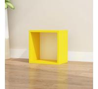 MUMUXIAO Estantería organizadora de almacenamiento de cubos pequeños, estantería apilable con diseño antivuelco, armario de almacenamiento modular para dormitorio, oficina, dormitorio (amarillo)