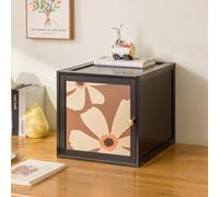 MUMUXIAO Gabinete de almacenamiento pequeño con ventana de bahía para balcón, aparador de buffet apilable, gabinete de almacenamiento de diseño modular para sala de estar y dormitorio (margarita, 4)