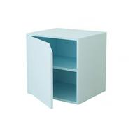 MUMUXIAO Organizador de almacenamiento para armario, estantería de 2 niveles con puertas, estante de madera apilable para espacios pequeños, estantes de almacenamiento de cubos para oficina en casa