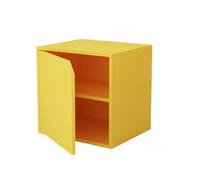 MUMUXIAO Organizador de almacenamiento para armario, estantería de 2 niveles con puertas, estante de madera apilable para espacios pequeños, estantes de almacenamiento de cubos para oficina en casa