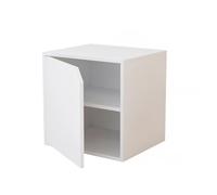 MUMUXIAO Organizador de almacenamiento para armario, estantería de 2 niveles con puertas, estante de madera apilable para espacios pequeños, estantes de almacenamiento de cubos para oficina en casa