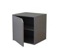 MUMUXIAO Organizador de almacenamiento para armario, estantería de 2 niveles con puertas, estante de madera apilable para espacios pequeños, estantes de almacenamiento de cubos para oficina en casa