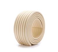 MUMUXIAO Panel acolchado de pared 3D anticolisión para niños, panel de cabecero autoadhesivo para despegar y pegar, cojín de pared tapizado para dormitorio, sala de estar (beige, 20 x 200 cm)