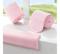 MUMUXIAO Paneles acolchados de pared autoadhesivos, tapizados, para despegar y pegar, protección anticolisión para cabecera de dormitorio, guardería (rosa, 20 x 200 cm)