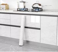 MUMUXIAO Papel de contacto de mármol de 40 x 300 cm para armario de cocina, cubierta extraíble autoadhesiva, vinilo impermeable para salpicaduras de baño (blanco5)