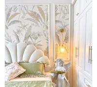 MUMUXIAO Papel pintado floral vintage de 44 x 200 cm, papel adhesivo para decoración de pared, vinilo autoadhesivo impermeable para armario, cajón, escritorio (blanco 4)