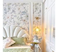 MUMUXIAO Papel pintado floral vintage de 44 x 200 cm, papel adhesivo para decoración de pared, vinilo autoadhesivo impermeable para armario, cajón, escritorio (blanco5)