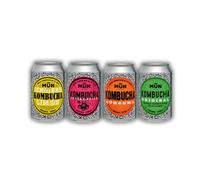Mūn Ferments Kombucha Pack Mix 12x330ml - Bebida Ecológica Con Probióticos - Té Verde Kombucha Sin Azúcar - Baja En Calorías - Latas Libres De BPA - Infusión Fermentada Artesanal - Libre De Gluten