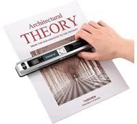 MUNBYN 2025 Nuevo Escáner Portátil, Escáner Documentos y Imágenes en A4 con 900 dpi, Escaneo Plano, Incluye Tarjeta SD de 16G, Escáner Sube Imágenes Vía Cable USB, Sin Controlador, Blanco