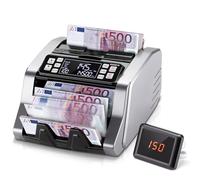 MUNBYN 2026 Nuevo Contador de Billetes, Detección de Billetes Falsos UV/MG/IR/MT para Euros/Dólares, Modos de Añadir/Lote/Valor, Pantalla LED Externa, Protección de 2 Años, No Cuenta montos Mixtos