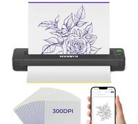 MUNBYN 2026 Nuevo Termocopiadora Tattoo 300DPI, Impresora Termica Tatuajes Bluetooth para Principiantes y Artistas, Compatible con Teléfono Tablet PC, con 20 Piezas de Papel de Transferencia
