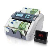 MUNBYN Contador de Billetes, Maquina Contar Billetes, Múltiples Modos y Función de Totalización de Una Sola Denominación, Solo Euros, Detección UV/MG/IR/MT, 1100 Billetes/Minuto, 2 Años de Garantía