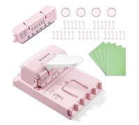 MUNBYN Encuadernadora, Cabezales Intercambiables, Perfora Papel A4 70g, para Planificadores A4/A5/B5, Diarios DIY y Scrapbooks - Rosa