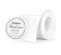 MUNBYN Etiquetas Adhesivas Térmicas de 2 Pulgadas, Etiquetas Redondas Autoadhesivas para Pequeñas Empresas, 150 Hojas/1 Rollo