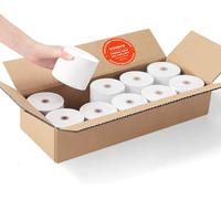 MUNBYN Papel Térmico 80mm x 80mm, 10 Rollos de Papel Recibo para Impresoras Térmicas Tickets de 80 mm, 3M/rollo