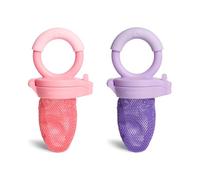 Munchkin 2 Pack Distribuidor Alimento Malla Bebé | Rosa/Morado
