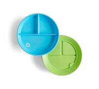Munchkin 2 Pack Platos Ventosa Bebé | Destete | Azul/Verde