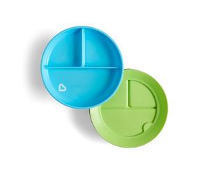 Munchkin 2 Pack Platos Ventosa Bebé | Destete | Azul/Verde