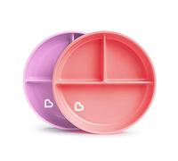 Munchkin 2 Pack Platos Ventosa Bebé | Destete | Rosa/Morado
