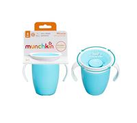 Munchkin Miracle 360 6+ Meses Vaso de Entrenamiento para Bebés de 207ml (paquete de 2), Vaso de Entrenamiento para Niños Pequeños, Vaso Entrenador, Libre de BPA, Azul/Azul