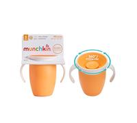 Munchkin Miracle 360 6+ Meses Vaso de Entrenamiento para Bebés de 207ml (paquete de 2), Vaso de Entrenamiento para Niños Pequeños, Vaso Entrenador, Libre de BPA, Naranja/Naranja