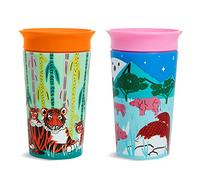 Munchkin 2 Pack Taza WildLove Milagro 360 Bebé | Rinoceronte/Tigre