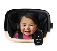 Munchkin Espejo de Coche para Bebé con Luz LED, Retrovisor de Coche para Bebés y Niños Pequeños, Espejo para Asiento Trasero, Ángulo Amplio, a Prueba de Impactos y golpes, Accesorio de Coche