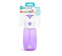 Munchkin Botella Agua Bebé Pajita Abre Cierre | 355ml | Morado
