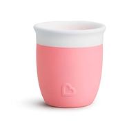 Munchkin C'est Silicone! Vaso Aprendizaje Bebe y Niños Pequeños, Vaso para Sorber de Transición Abierto 360° para Niños de 4 Meses o Más, Sin BPA, Silicona Alimentaria, 2 oz/59 ml, Coral